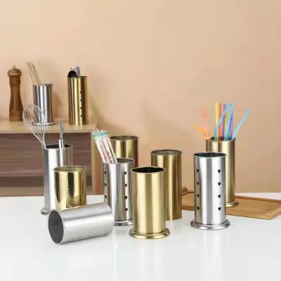 Držalo za jedilni pribor - eleganten organizator iz nerjavečega jekla Silver L