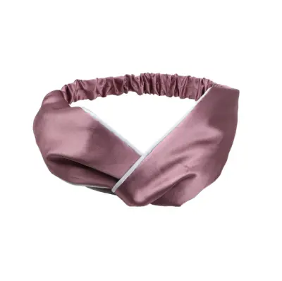 Luksuzni satenast naglavni trak iz umetne svile za ženske Purple