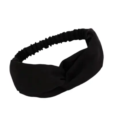 Stilska prekrižana traka za lase za šport in vsakodnevno uporabo Black