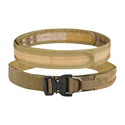 Taktični pas s kovinsko zaponko Cobra Khaki