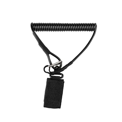 Večfunkcijska taktična vrv s karabinom - oprema za aktivnosti na prostem Black