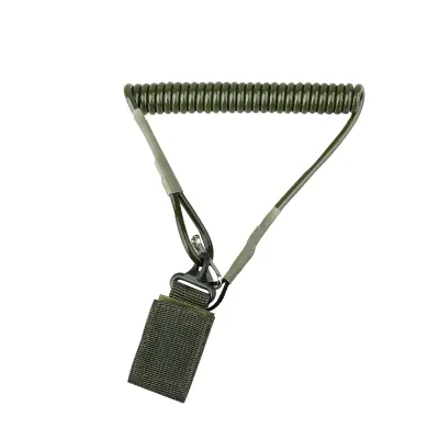 Večfunkcijska taktična vrv s karabinom - oprema za aktivnosti na prostem Green