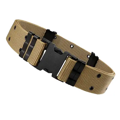 Taktični pas - vojaški platneni pas za opremo za aktivnosti na prostem Khaki