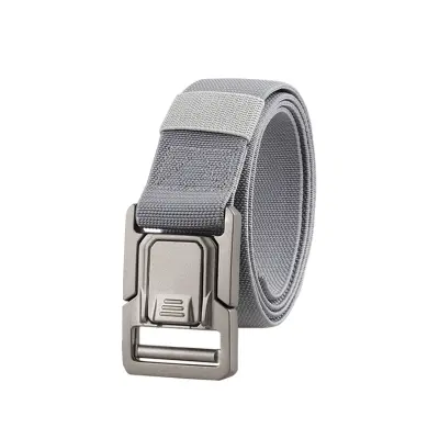 Taktični najlonski pas - elastičen in nastavljiv pas v vojaškem slogu Grey