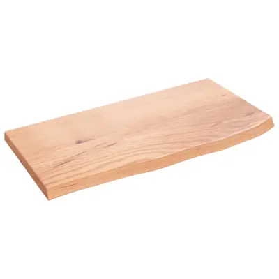 Stenska polica - Viseča Polica svetlo rjava 60x40x2 cm trdna hrastovina