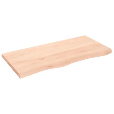 Stenska polica - Viseča Polica 100x50x(2-4) cm neobdelana trdna hrastovina
