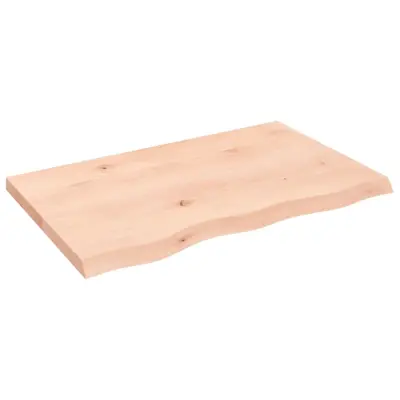 Stenska polica - Viseča Polica 80x50x(2-4) cm neobdelana trdna hrastovina