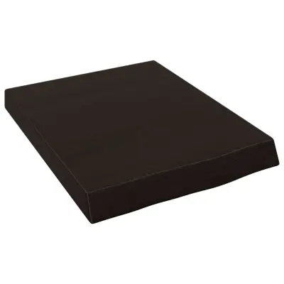 Stenska polica - Viseča Polica temno rjava 40x50x(2-6) cm trdna hrastovina