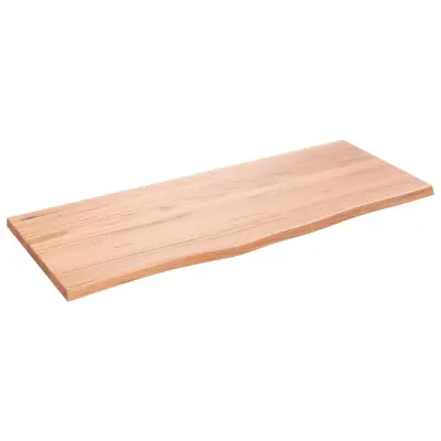 Stenska polica - Viseča Polica svetlo rjava 100x40x2 cm trdna hrastovina