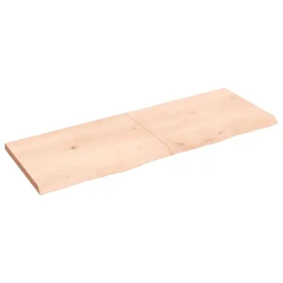 Stenska polica - Viseča Polica 140x50x(2-4) cm neobdelana trdna hrastovina