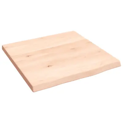 Stenska polica - Viseča Polica 40x40x2 cm neobdelana trdna hrastovina