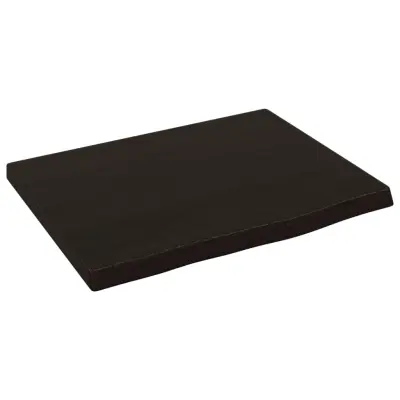 Stenska polica - Viseča Polica temno rjava 40x30x2 cm trdna hrastovina