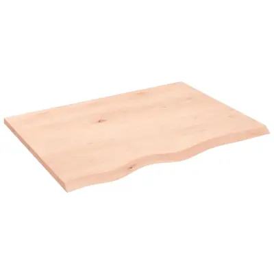 Stenska polica - Viseča Polica 80x60x2 cm neobdelana trdna hrastovina