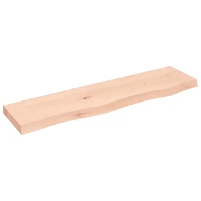 Stenska polica - Viseča Polica 80x20x4 cm neobdelana trdna hrastovina