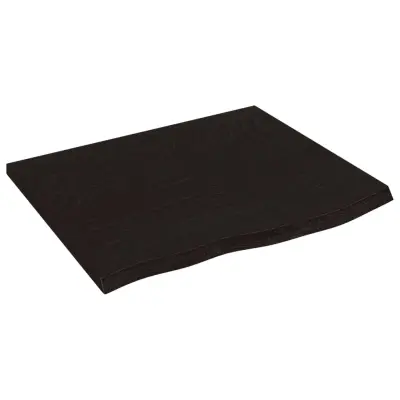 Stenska polica - Viseča Polica temno rjava 60x50x2 cm trdna hrastovina