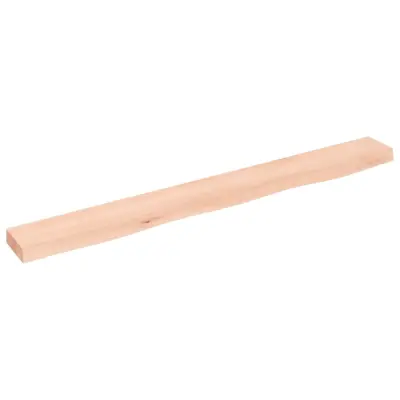 Stenska polica - Viseča Polica 100x10x4 cm neobdelana trdna hrastovina