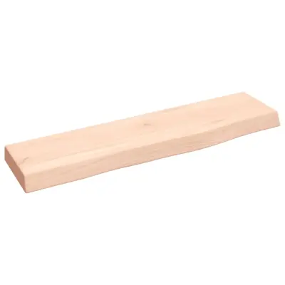 Stenska polica - Viseča Polica 40x10x2 cm neobdelana trdna hrastovina