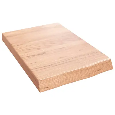 Stenska polica - Viseča Polica svetlo rjava 40x60x(2-6) cm trdna hrastovina