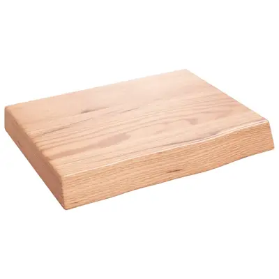 Stenska polica - Viseča Polica svetlo rjava 40x30x(2-6) cm trdna hrastovina