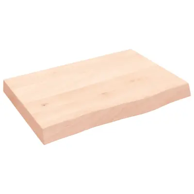 Stenska polica - Viseča Polica 60x40x(2-6) cm neobdelana trdna hrastovina