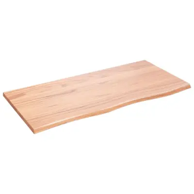 Stenska polica - Viseča Polica svetlo rjava 100x50x2 cm trdna hrastovina