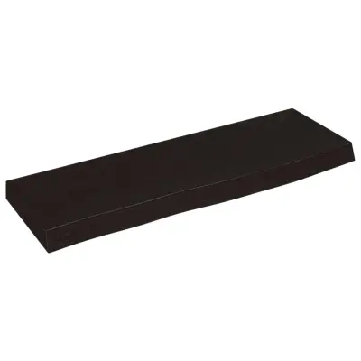 Stenska polica - Viseča Polica temno rjava 60x20x4 cm trdna hrastovina