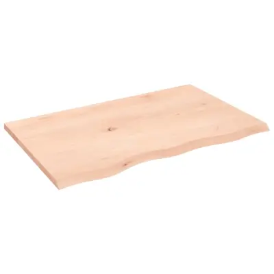 Stenska polica - Viseča Polica 80x50x2 cm neobdelana trdna hrastovina