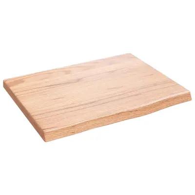 Stenska polica - Viseča Polica svetlo rjava 40x30x2 cm trdna hrastovina