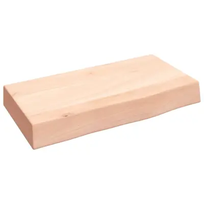 Stenska polica - Viseča Polica 40x20x6 cm neobdelana trdna hrastovina