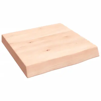Stenska polica - Viseča Polica 40x40x(2-6) cm neobdelana trdna hrastovina
