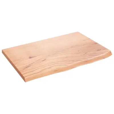 Stenska polica - Viseča Polica svetlo rjava 60x40x2 cm trdna hrastovina