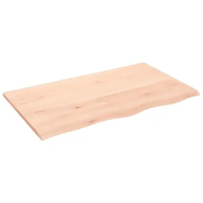 Stenska polica - Viseča Polica 100x60x2 cm neobdelana trdna hrastovina