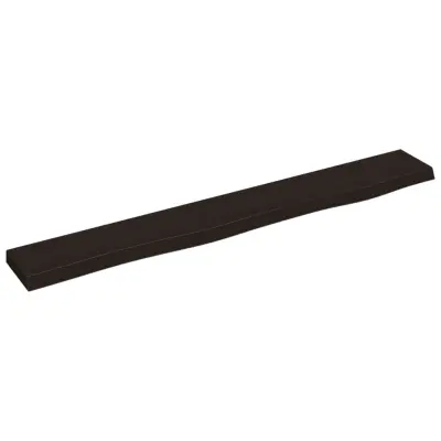 Stenska polica - Viseča Polica temno rjava 80x10x2 cm trdna hrastovina