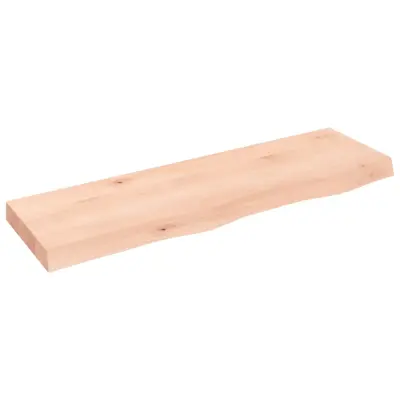 Stenska polica - Viseča Polica 100x30x(2-6) cm neobdelana trdna hrastovina