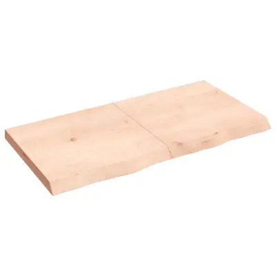 Stenska polica - Viseča Polica 120x60x(2-6) cm neobdelana trdna hrastovina