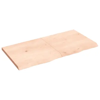 Stenska polica - Viseča Polica 120x60x(2-4) cm neobdelana trdna hrastovina