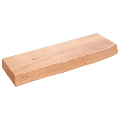 Stenska polica - Viseča Polica svetlo rjava 60x20x6 cm trdna hrastovina