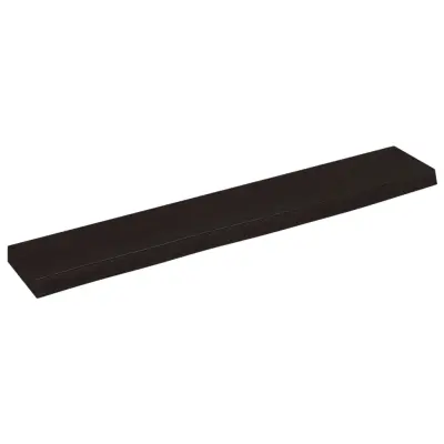 Stenska polica - Viseča Polica temno rjava 60x10x2 cm trdna hrastovina