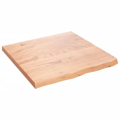 Stenska polica - Viseča Polica svetlo rjava 60x60x(2-6) cm trdna hrastovina