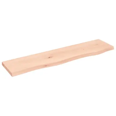Stenska polica - Viseča Polica 80x20x2 cm neobdelana trdna hrastovina