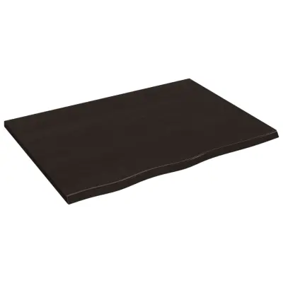 Stenska polica - Viseča Polica temno rjava 80x60x2 cm trdna hrastovina