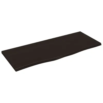 Stenska polica - Viseča Polica temno rjava 100x40x2 cm trdna hrastovina