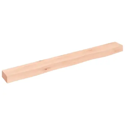 Stenska polica - Viseča Polica 100x10x6 cm neobdelana trdna hrastovina