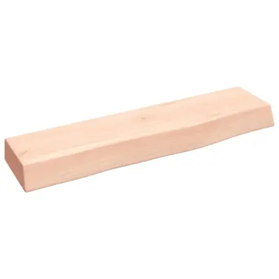 Stenska polica - Viseča Polica 40x10x4 cm neobdelana trdna hrastovina
