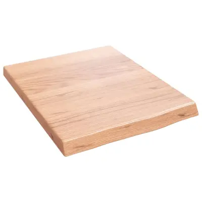 Stenska polica - Viseča Polica svetlo rjava 40x50x(2-4) cm trdna hrastovina