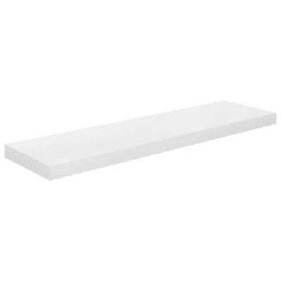 Lebdeča Stenska polica - Viseča Polica sijaj bela 90x23,5x3,8 cm MDF