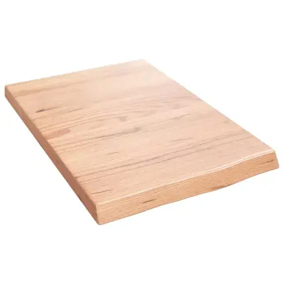 Stenska polica - Viseča Polica svetlo rjava 40x60x(2-4) cm trdna hrastovina