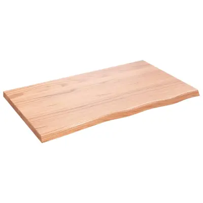 Stenska polica - Viseča Polica svetlo rjava 100x60x(2-4) cm trdna hrastovina