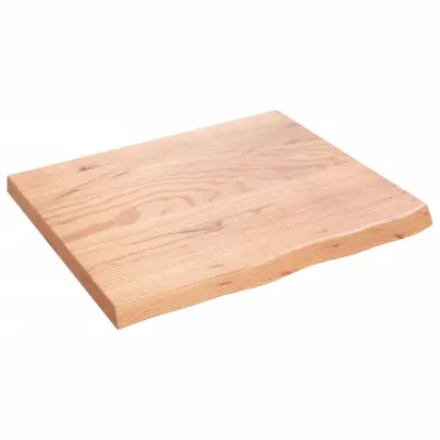 Stenska polica - Viseča Polica svetlo rjava 60x50x(2-4) cm trdna hrastovina