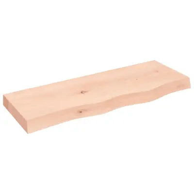 Stenska polica - Viseča Polica 80x30x(2-6) cm neobdelana trdna hrastovina